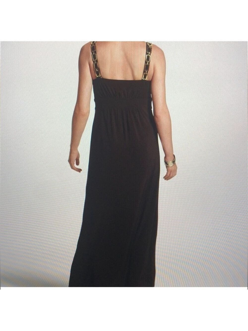 Chico’s Solid Nala Chocolate Maxi Dress Size 2 (L/12) - Picture 3 of 11